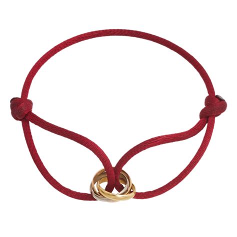 bracelet trinity cartier cordon|trinity bracelet by cartier red.